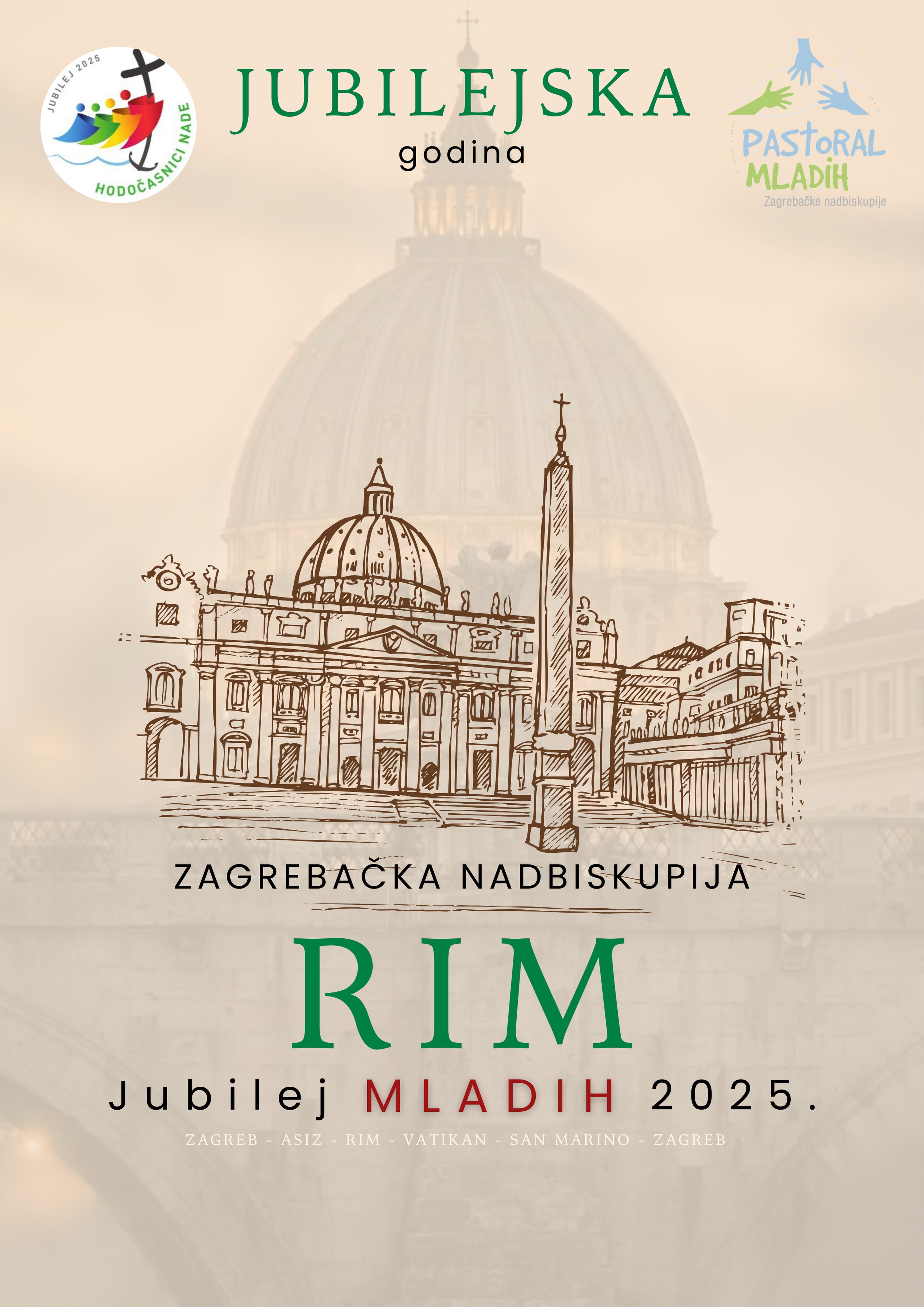 Hodočašće mladih na jubilej mladih u Rim